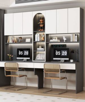 Bàn học đôi hiện đại BHS24