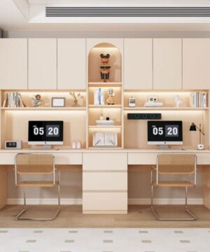 Bàn học đôi hiện đại BHS24
