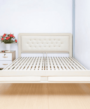 Giường khung sắt có đệm da GNS02