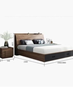 Giường ngủ hiện đại 2 ngăn kéo G17 5 Kích thước giường gỗ công nghiệp G17