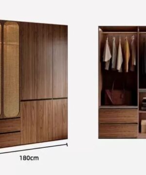 Tủ quần áo kết hợp cánh mây sang trọng và hiện đại TQA24 15 Tủ quần áo TQA24
