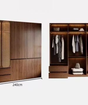 Tủ quần áo kết hợp cánh mây sang trọng và hiện đại TQA24 13 Tủ quần áo TQA24