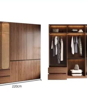 Tủ quần áo kết hợp cánh mây sang trọng và hiện đại TQA24 21 Tủ quần áo TQA24