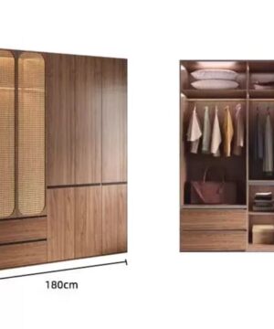 Tủ quần áo kết hợp cánh mây sang trọng và hiện đại TQA24 19 Tủ quần áo TQA24