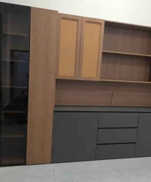Tủ kệ rượu phòng khách trang trí sang trọng KTR20