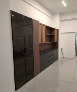 Tủ kệ rượu phòng khách trang trí sang trọng KTR20