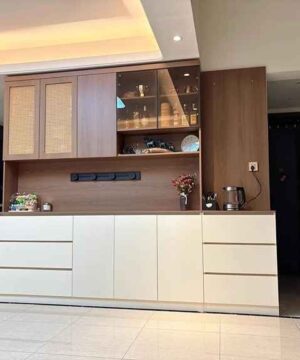 Tủ kệ rượu phòng khách trang trí sang trọng KTR20