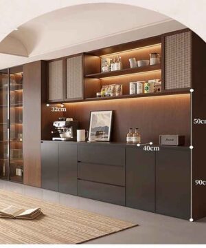 Tủ kệ rượu phòng khách trang trí sang trọng KTR20