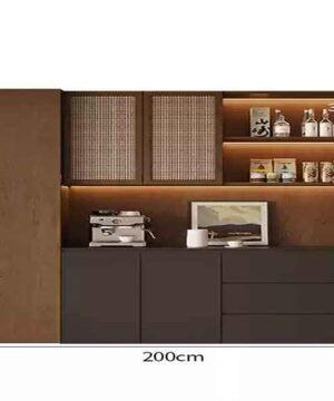 Tủ kệ rượu phòng khách trang trí sang trọng KTR20
