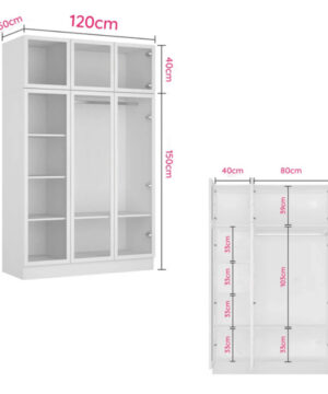 Thông số kích thước chi tiết tủ áo