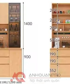 Tủ để đồ hiện đại nhà bếp KVS47