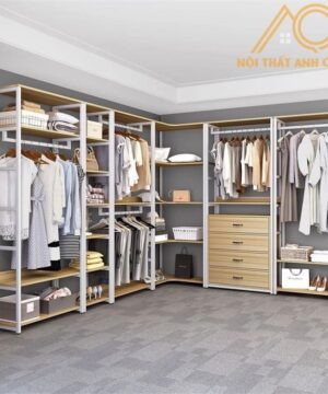 Giá treo quần áo góc chữ L khung sắt GA24
