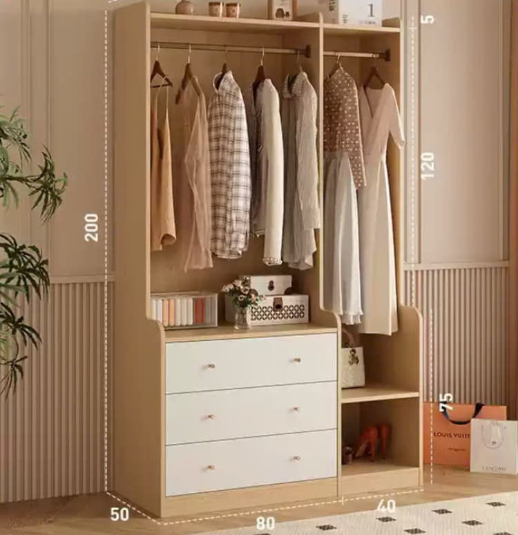 Tủ quần áo không cánh hiện đại TQA32 16 Tủ quần áo không cánh hiện đại TQA32
