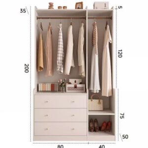 Tủ quần áo không cánh hiện đại TQA32