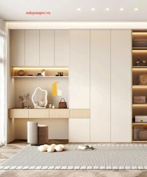 Tủ Quần Áo Liền Bàn Trang Điểm Thông Minh – Mã TQA35 🌟