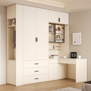 Tủ quần áo liền bàn học , bàn trang điểm TQA37