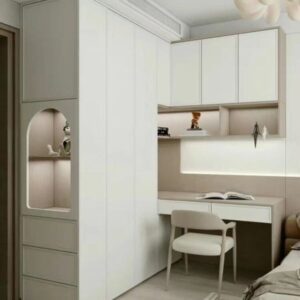 Tủ quần áo liền bàn học , bàn trang điểm TQA38