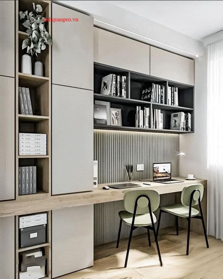Tủ quần áo liền bàn học , bàn trang điểm TQA39 3 Tủ quần áo liền bàn học , bàn trang điểm TQA39