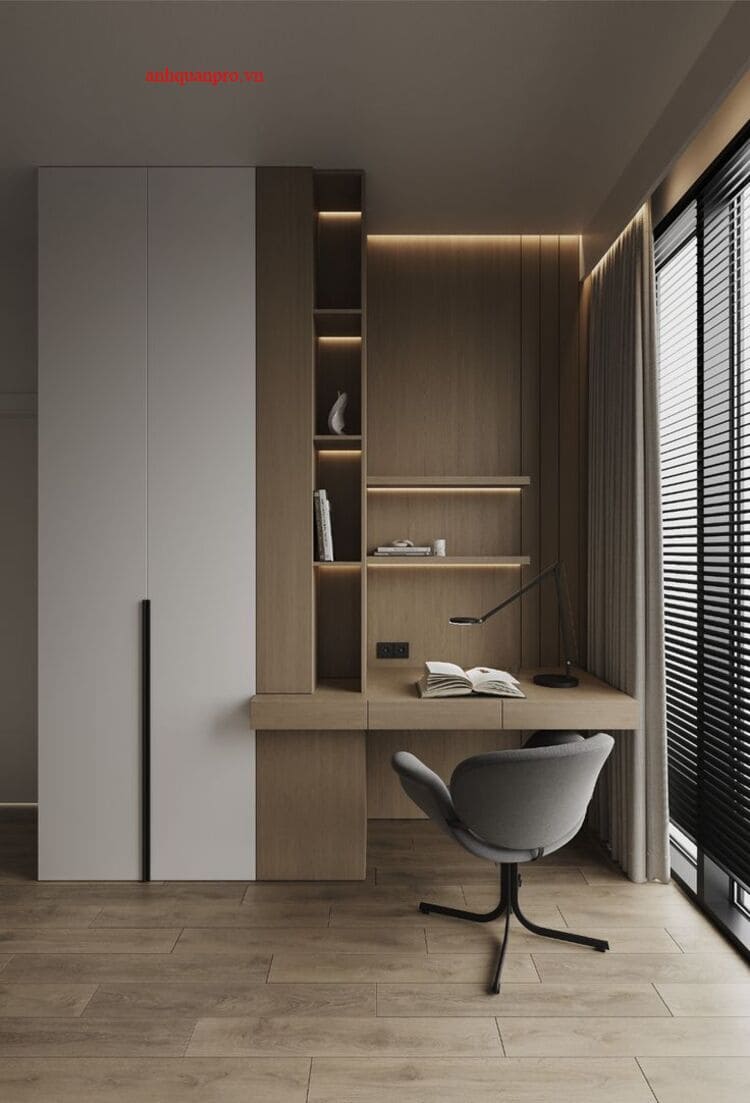 Tủ quần áo liền bàn học, bàn trang điểm TQA40 4 Tủ quần áo liền bàn học , bàn trang điểm TQA40